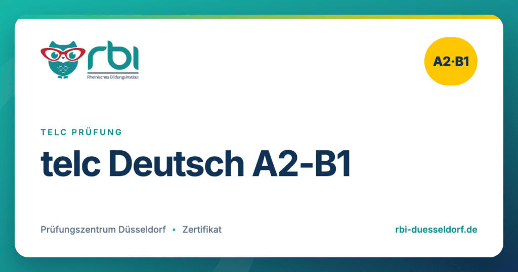 telc Deutsch A2-B1 – telc Prüfung am Rheinischen Bildungsinstitut Düsseldorf